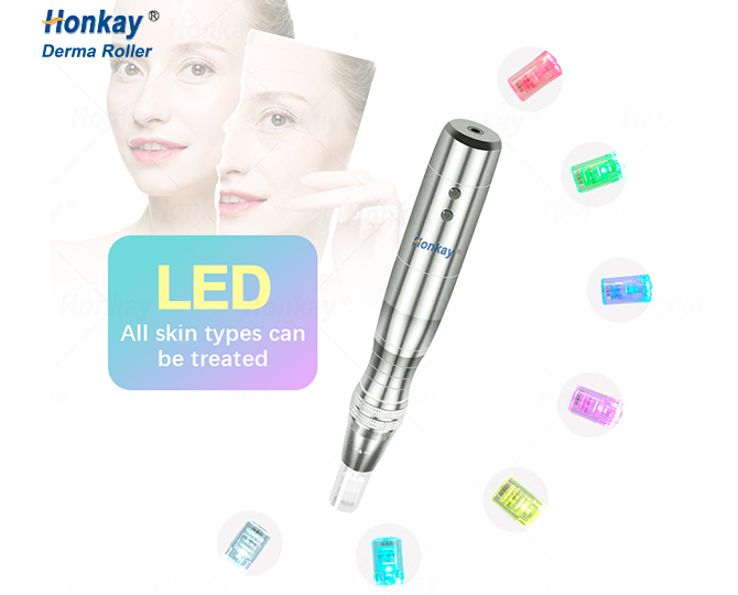 microneedling pen with led light