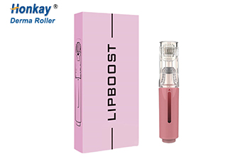 derma rolling plump lips
